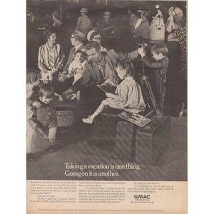 GMAC Financing Taking a Family Vacation Is One Thing  Vintage Print Ad 1971